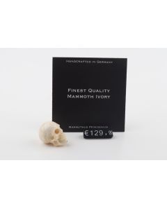 Hand carved mammoth ivory skull