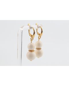 Minimalist Mammoth Ivory Drop Earrings