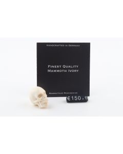 Hand carved mammoth ivory skull