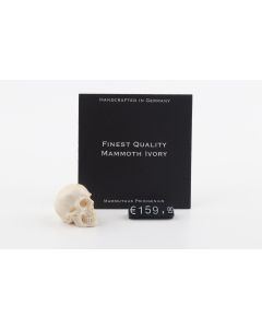 Carved woolly mammoth ivory skull 