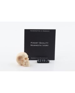 Hand-carved mammoth ivory skull