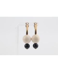 Mammoth Ivory & Agate Drop Earrings