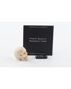 Hand carved mammoth ivory skull