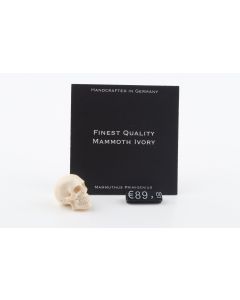 Hand carved mammoth ivory skull