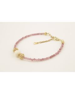 Faceted Tourmaline & Mammoth Ivory Bracelet