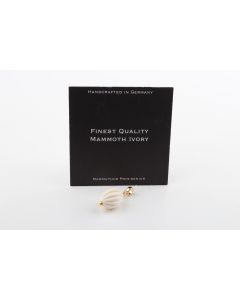 Oval Fluted Mammoth Ivory Pendant